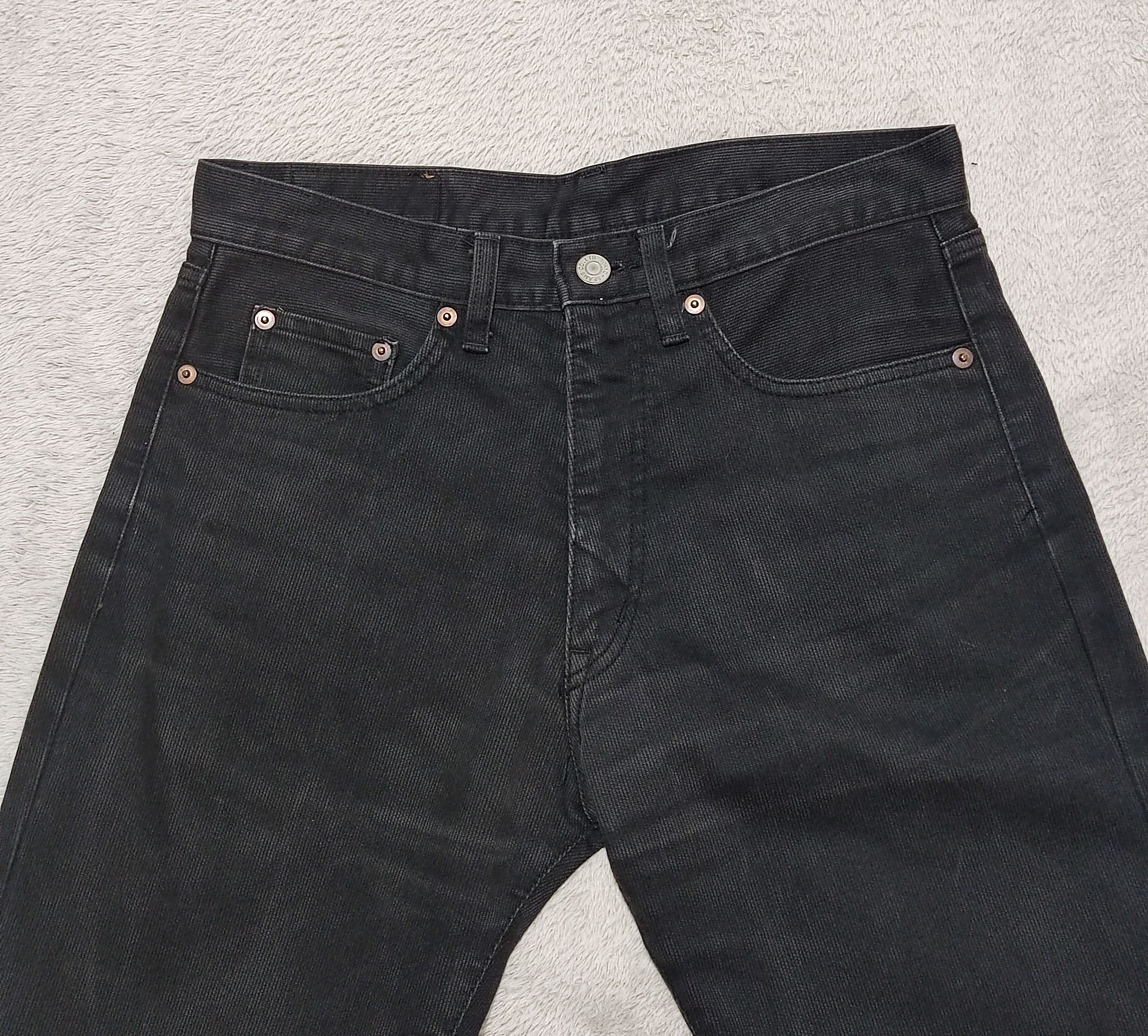 Beams Plus × Levi's BEAMS Pique Knit Faded Black Denim Trousers White Tab Size US 29 - 3 Thumbnail