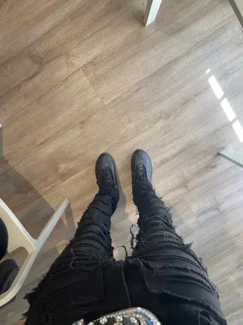 Designer Opium Black Hole Ripped Jeans Size US 30 / EU 46 - 6 Thumbnail