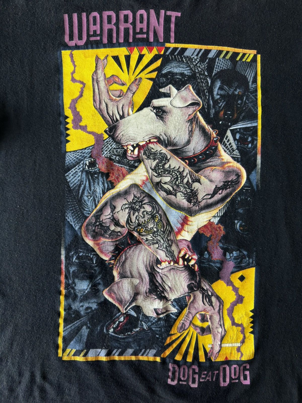 Band Tees 1992-1993 Warrant Dog Eat Dog World Tour 90s Brockum Shirt Size US L / EU 52-54 / 3 - 6 Thumbnail