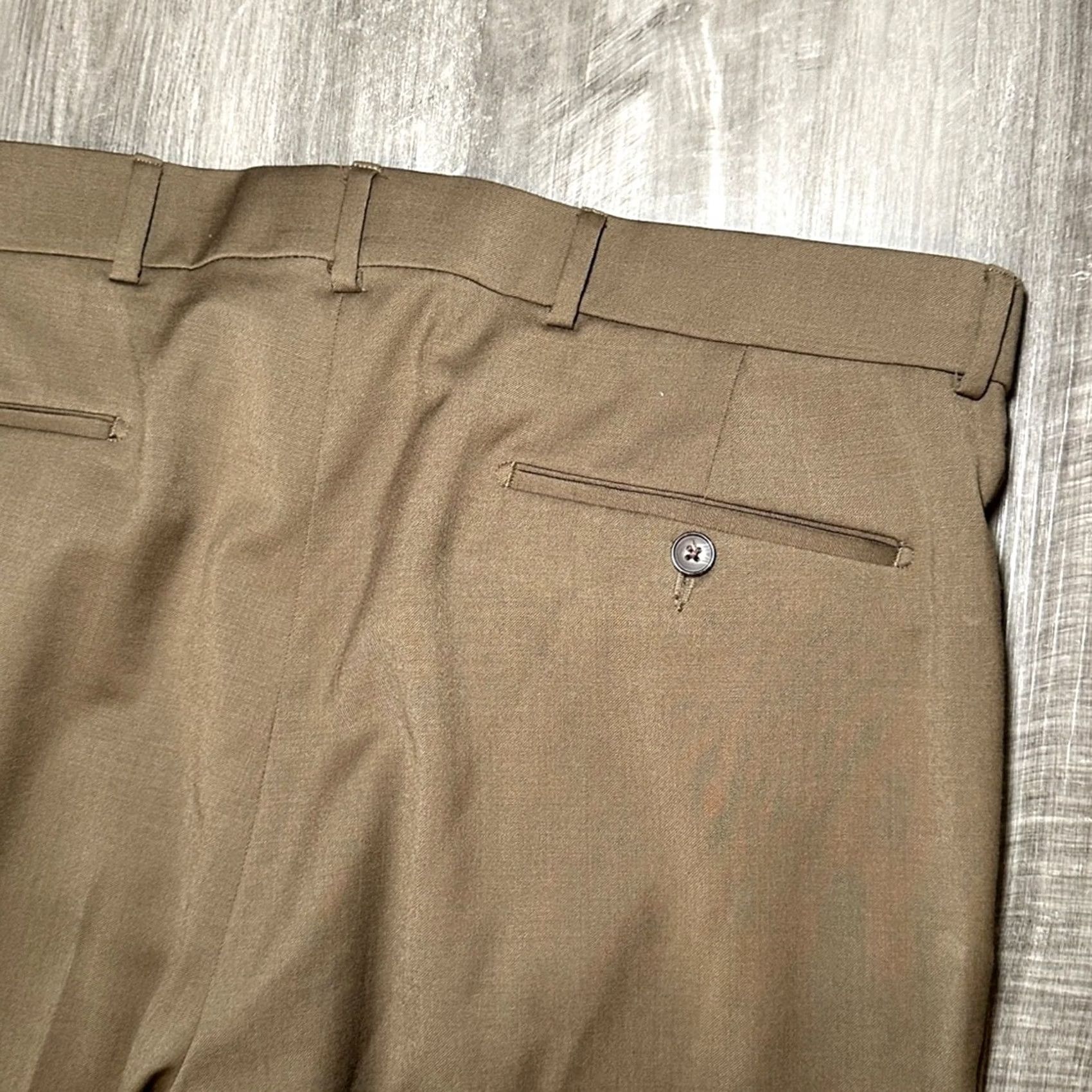Vintage Ballin Dress Pants Men 37 Wool Brown Ballin Super 120s Pleated Cuffed 28in Inseam 40in Rise 12.5in 9.5in Leg Opening 13.5in MS8673 Size US 37 - 5 Thumbnail