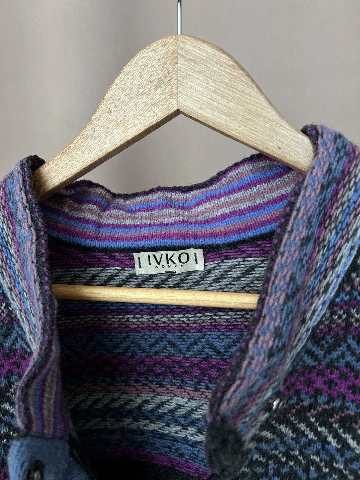 Other Ivko Wool Knit Zip Sweater Womens Size M Vintage Cardigan Size M / US 6-8 / IT 42-44 - 10 Thumbnail