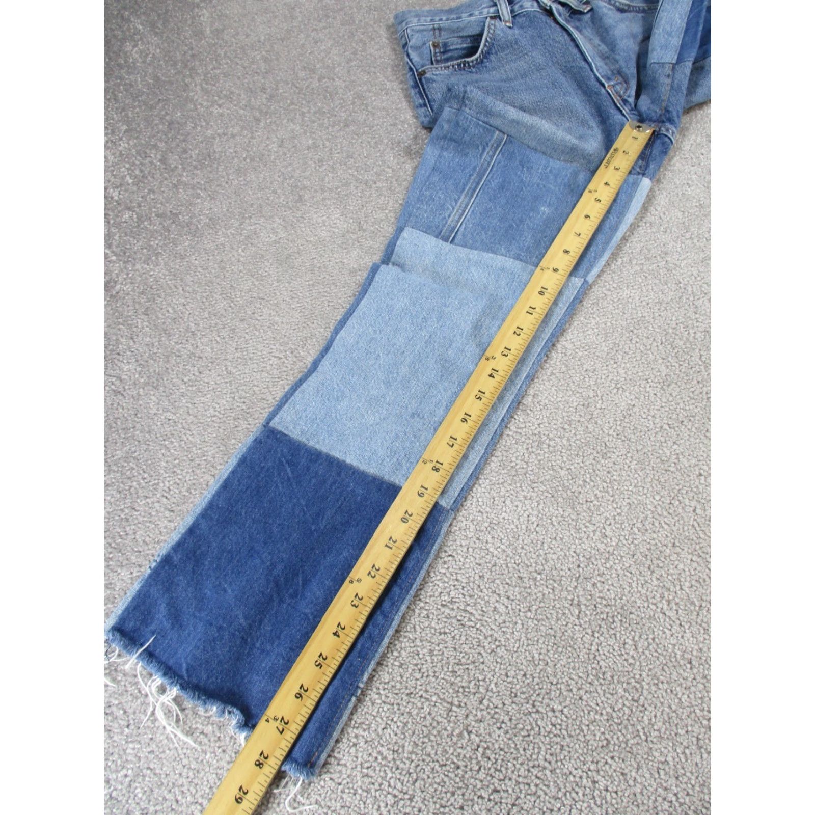 Levi's Levis 517 Jeans Womens 26 Cropped Bootcut Light Wash Patchwork Denim Orange Tab* Size 26" / US 2 / IT 38 - 5 Thumbnail