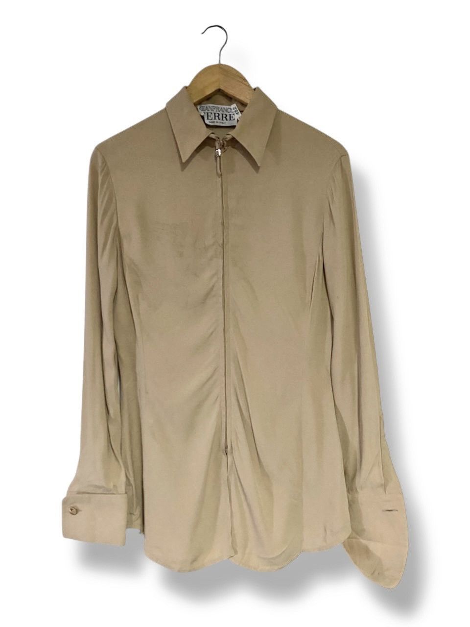 Gianfranco Ferre Vintage Gianfranco Ferre Collared Blouse (159) Size XS / US 0-2 / IT 36-38 - 2 Thumbnail