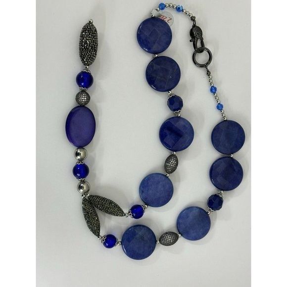 Handmade Lapis Lazuli & Druzy Necklace Size ONE SIZE - 4 Thumbnail