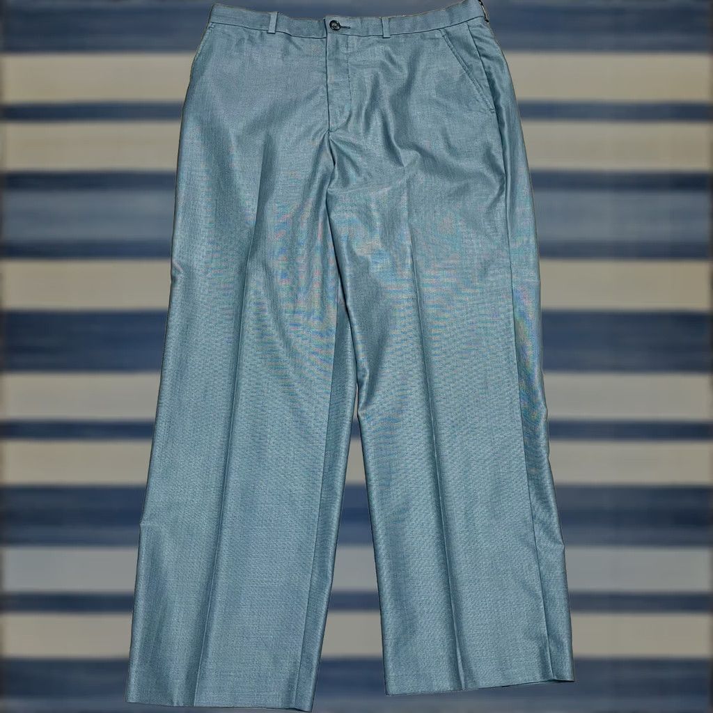 Perry Ellis Perry Ellis Dress Pants Slacks Gray Checkered Straight Leg Sz 34x29 Men’s Regular 34 Inseam 29 Comfort Classic Vintage: No Size US 34 / EU 50 - 1 Thumbnail