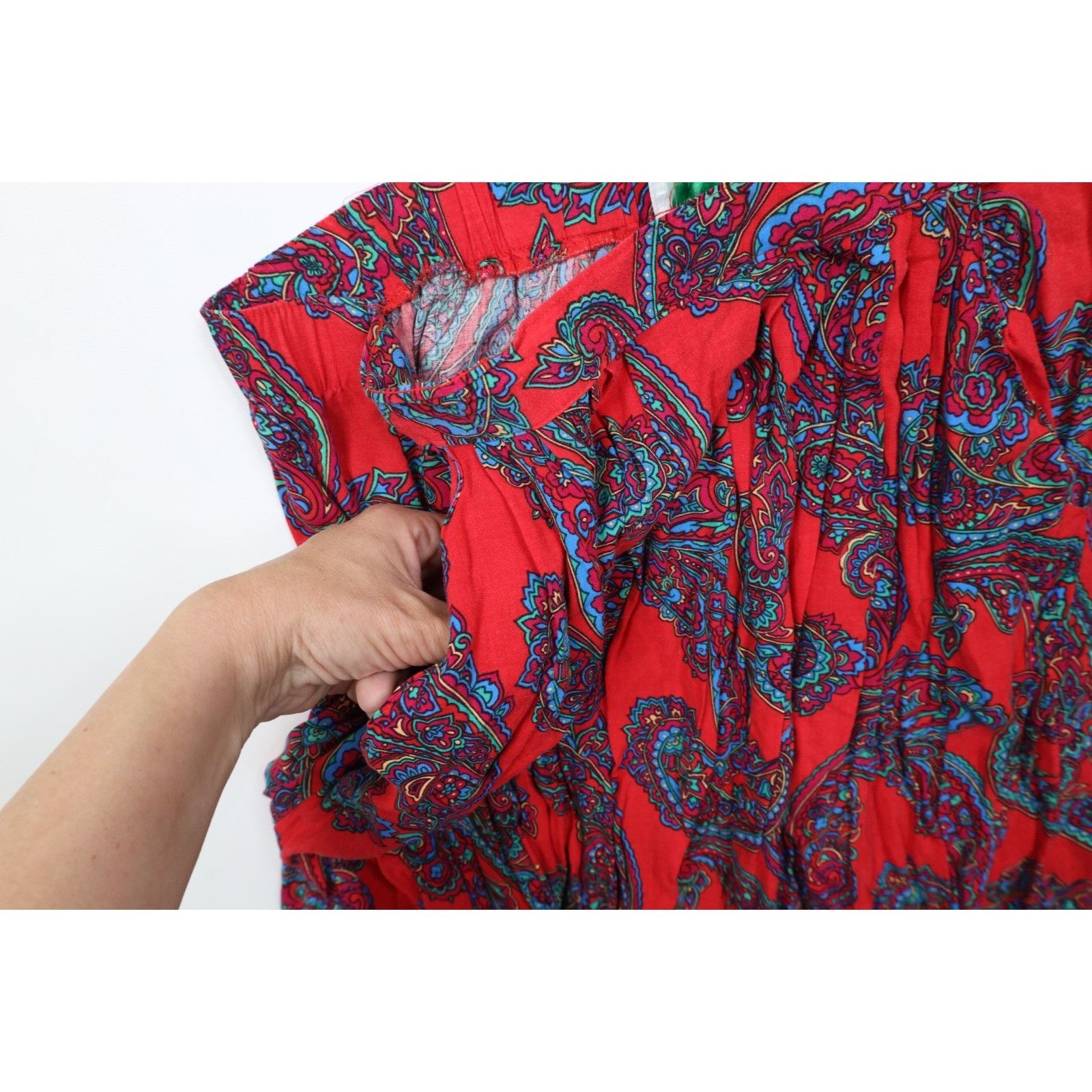 Vintage Vintage 90s Streetwear Rayon Gabardine Rainbow Skirto Size 34" / US 12 / IT 48 - 5 Thumbnail