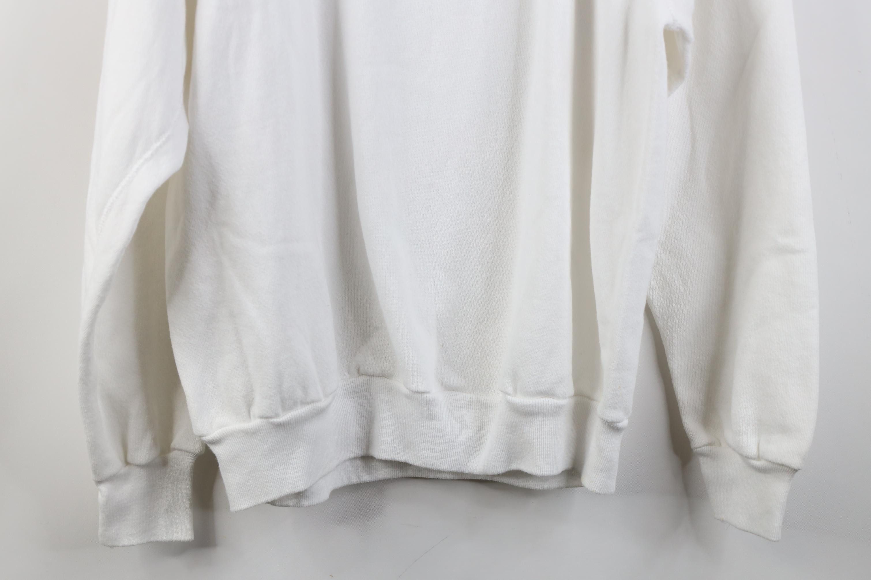 Vintage Vintage 90s Streetwear Raglan Crewneck Sweatshirt White USA Size L / US 10 / IT 46 - 11 Thumbnail