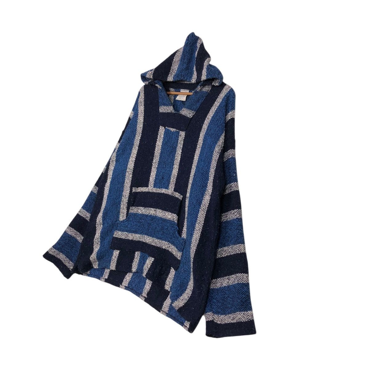 Japanese Brand 🔥VINTAGE BAJA HOODIE STRIPED DESIGN WOOL MEXICO FABRIC Size US XL / EU 56 / 4 - 4 Thumbnail
