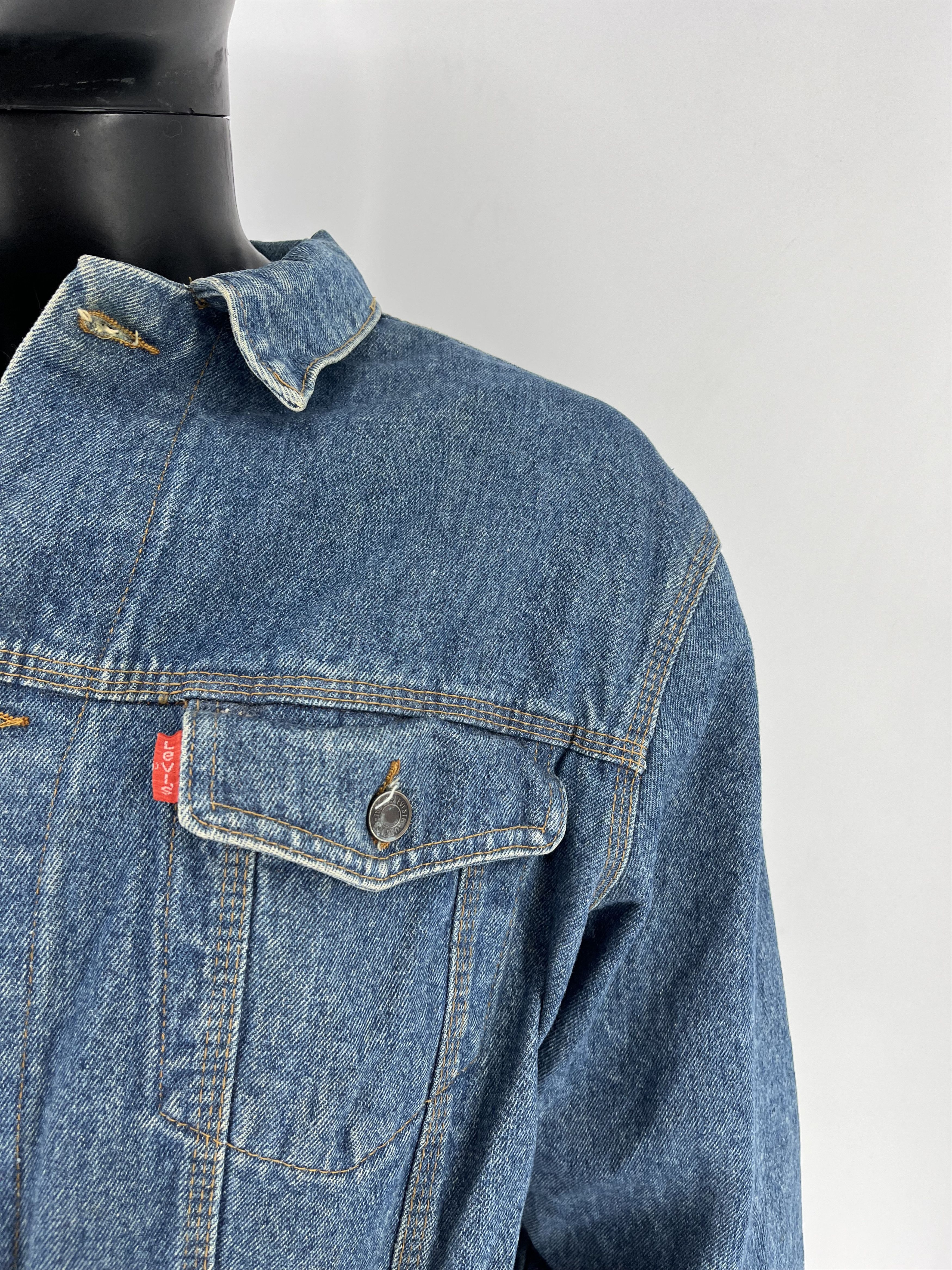 Levi's VINTAGE 40s 50s 60s 70s LEVIS TRUCKER DENIM JACKET Size US L / EU 52-54 / 3 - 4 Thumbnail
