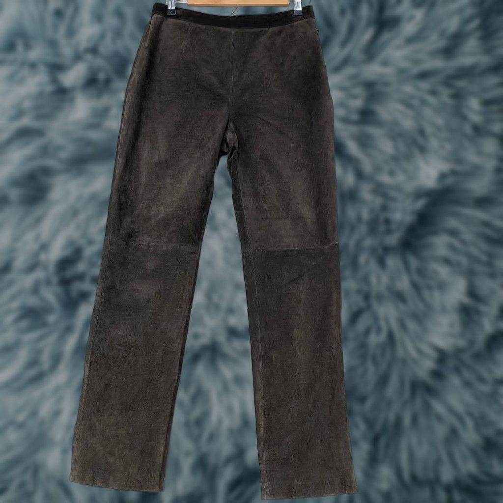 Vintage VINTAGE Clio Brown Leather Suede Pants Size 8 Inseam 30 Women PANTS Brown LTHR Motorcycle Size 30" / US 8 / IT 44 - 1 Thumbnail