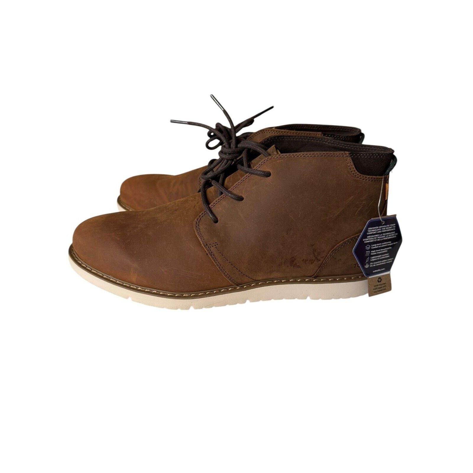 Toms TOM’S Navi Chukka Boots Water Resistant Brown Leather Size US 13 / EU 46 - 5 Thumbnail