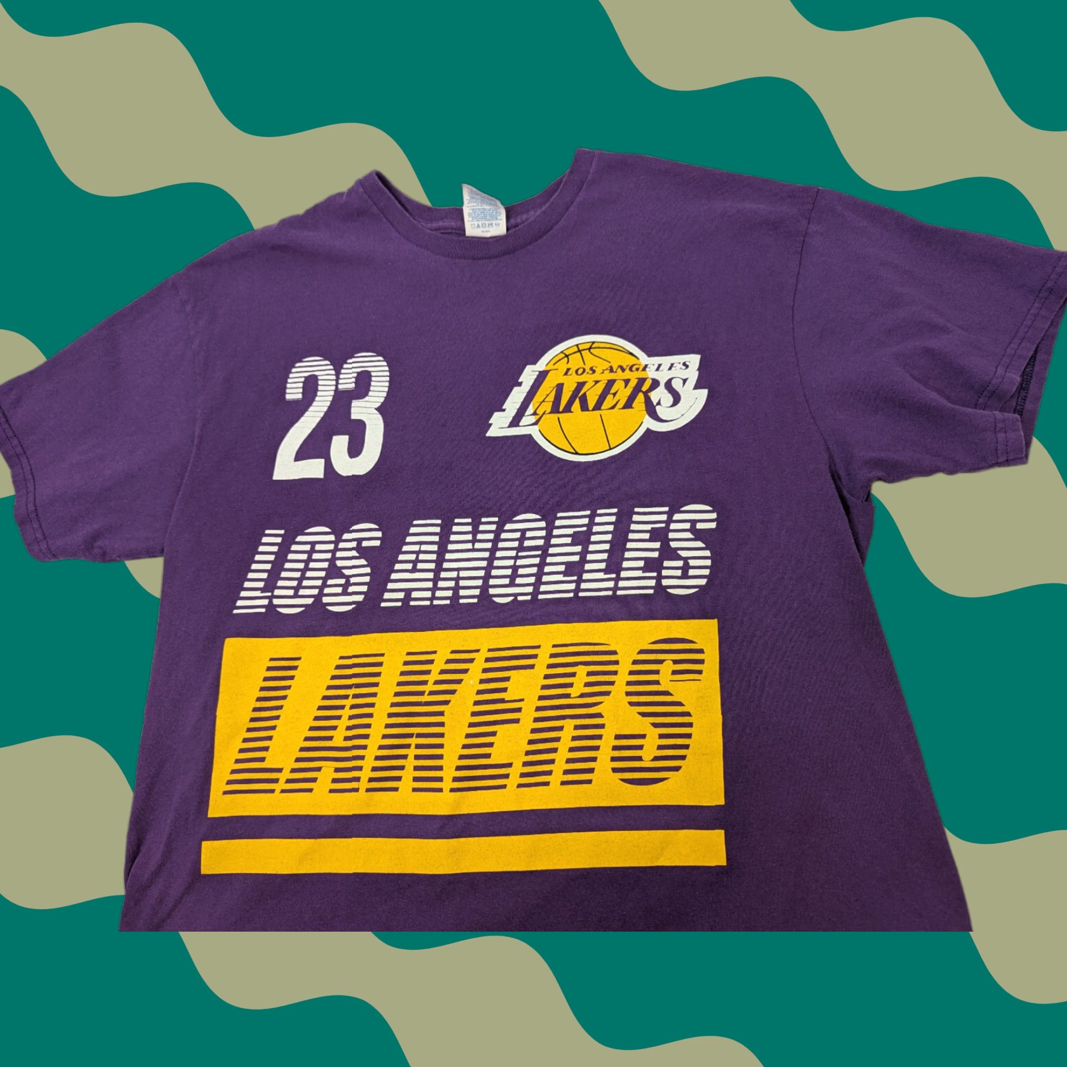 Delta Lakers LeBron James #23 Purple Short Sleeve T-shirt Men's Large Shirt Size US XL / EU 56 / 4 - 1 Thumbnail