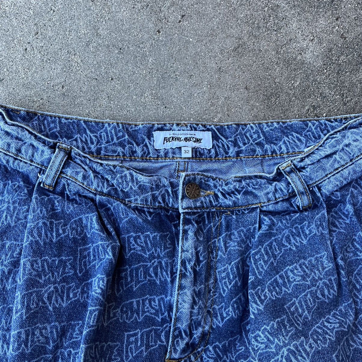 Fucking Awesome Fucking Awesome Mens Denim Jeans Navy/Blue Sz 32 Size US 32 / EU 48 - 3 Thumbnail