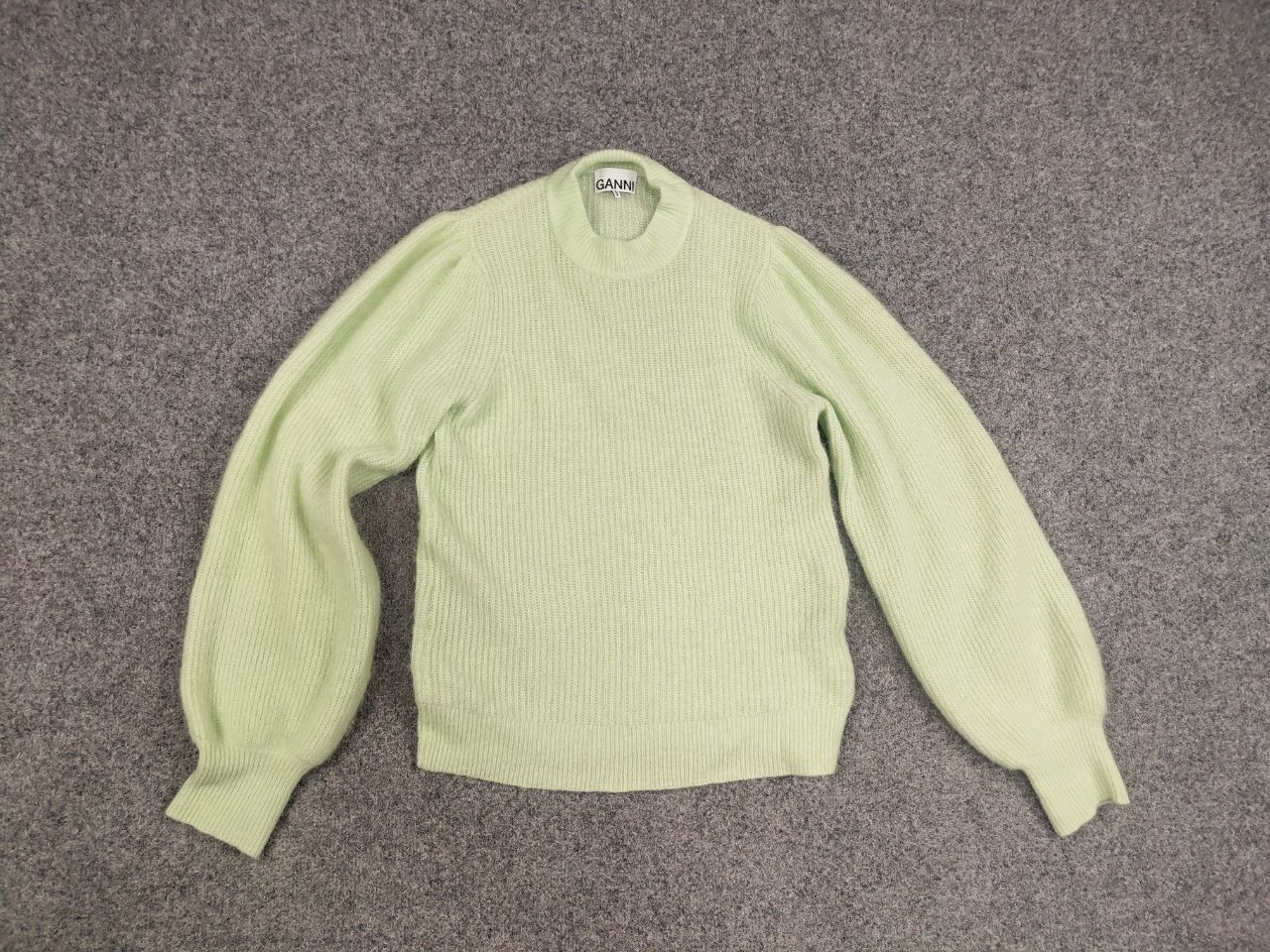 Ganni Ganni Design Alpaca Wool Blend Green Light Pulover Sweater Size M / US 6-8 / IT 42-44 - 11 Thumbnail