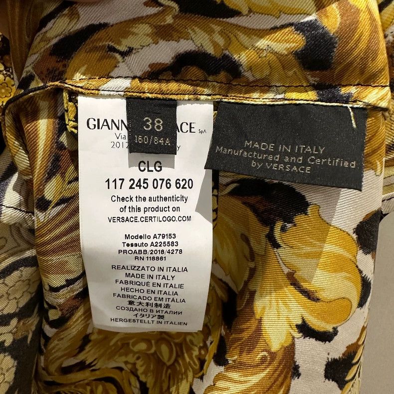 Versace Versace Baroque silk long-sleeved shirt Size US XS / EU 42 / 0 - 4 Thumbnail
