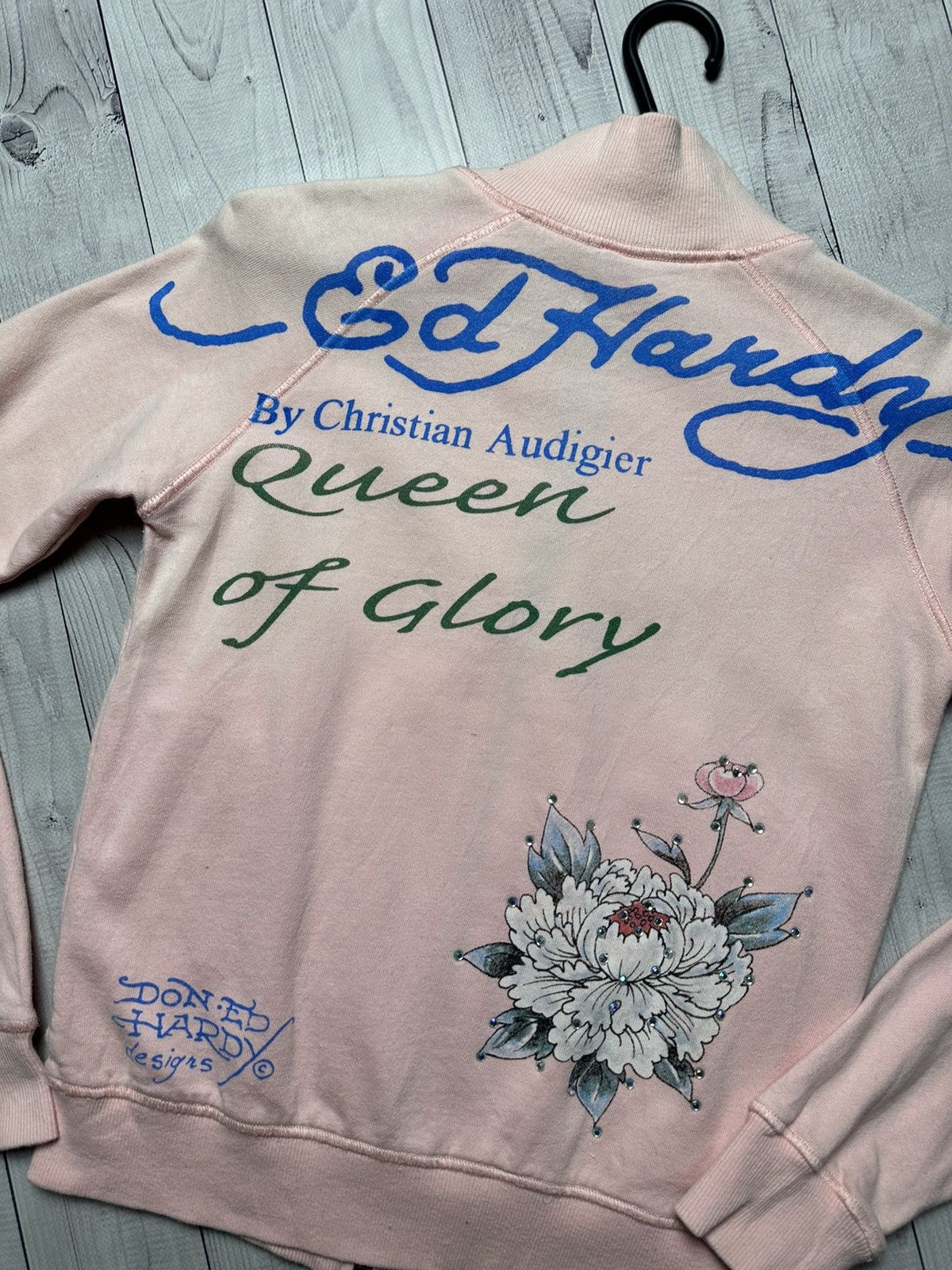 Ed Hardy × Vintage Vintage Ed Hardy zip hoodie jacket logo rare size Women’s Xs Size XS / US 0-2 / IT 36-38 - 8 Thumbnail