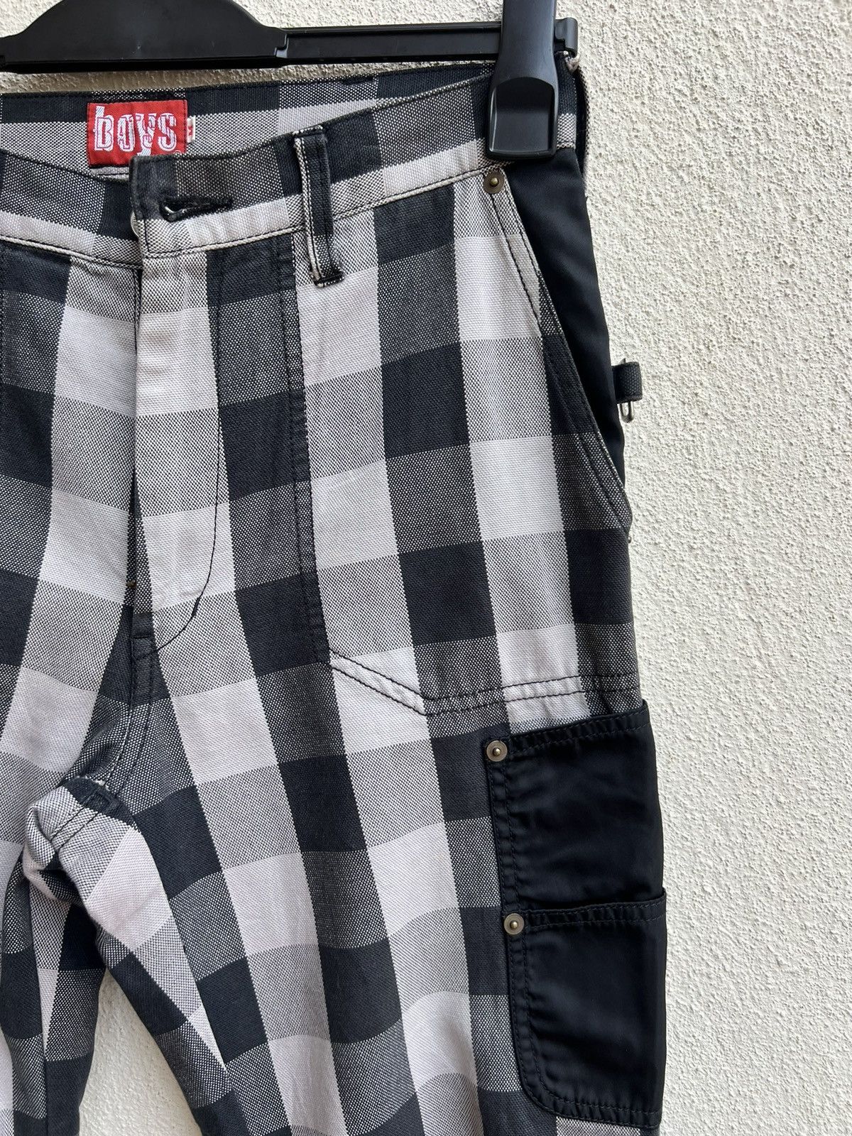 Japanese Brand VTG BATSU BOYS Japan Plaid Check Modular Bondage Trouser Size US 29 - 14 Thumbnail