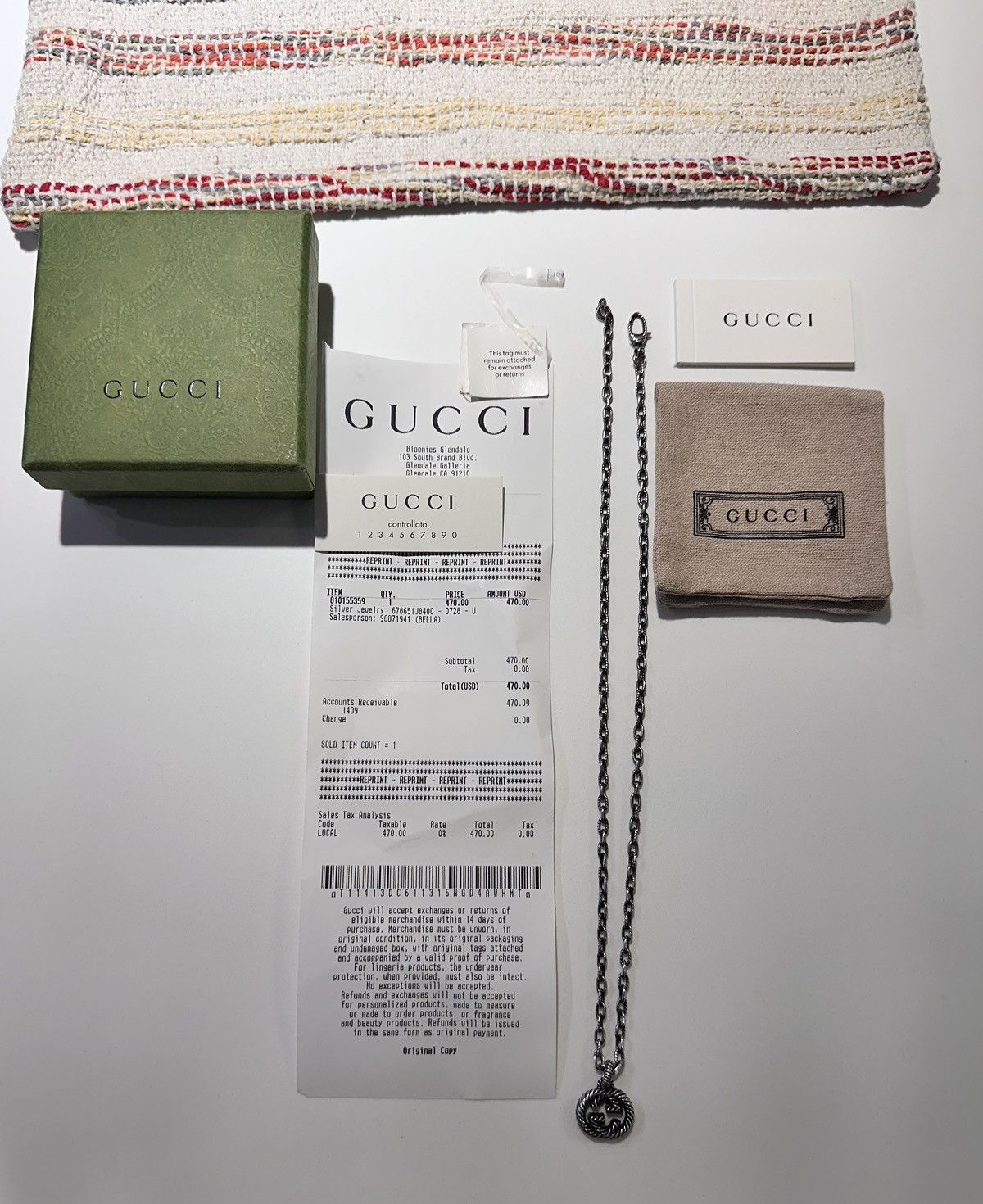 Gucci MEN’S GUCCI NECKLACE Size ONE SIZE - 1 Thumbnail