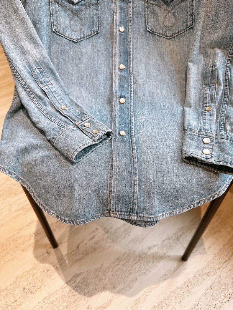Saint Laurent Paris Saint Laurent Parisdenim shirt 2504-Nextarrow Size US S / EU 44-46 / 1 - 5 Thumbnail