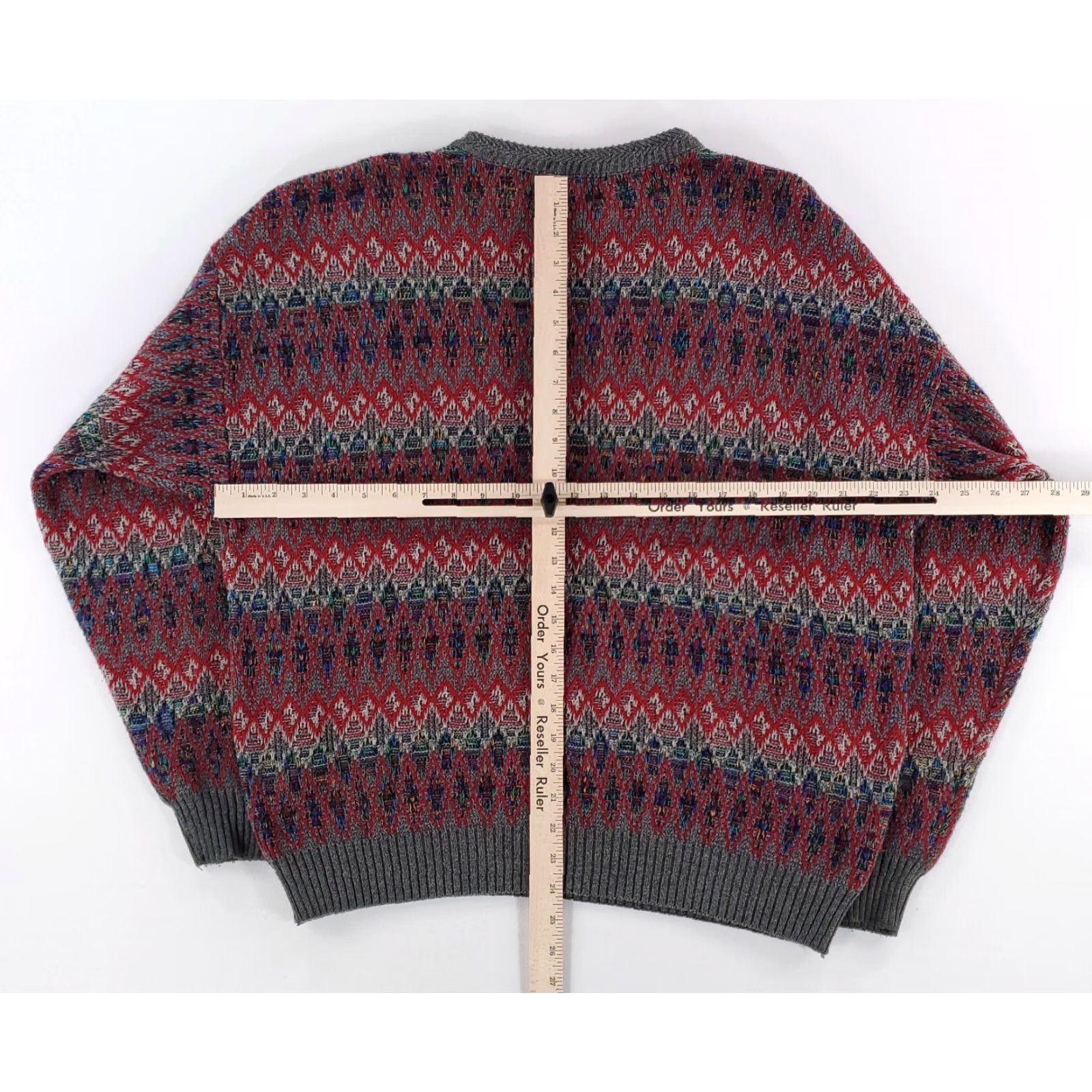 Pronto Uomo Pronto Uomo Sweater Saks Fifth Avenue Made Italy Mens L Multicolor Textured Knit Pullover Shirt/Top Size US L / EU 52-54 / 3 - 5 Thumbnail