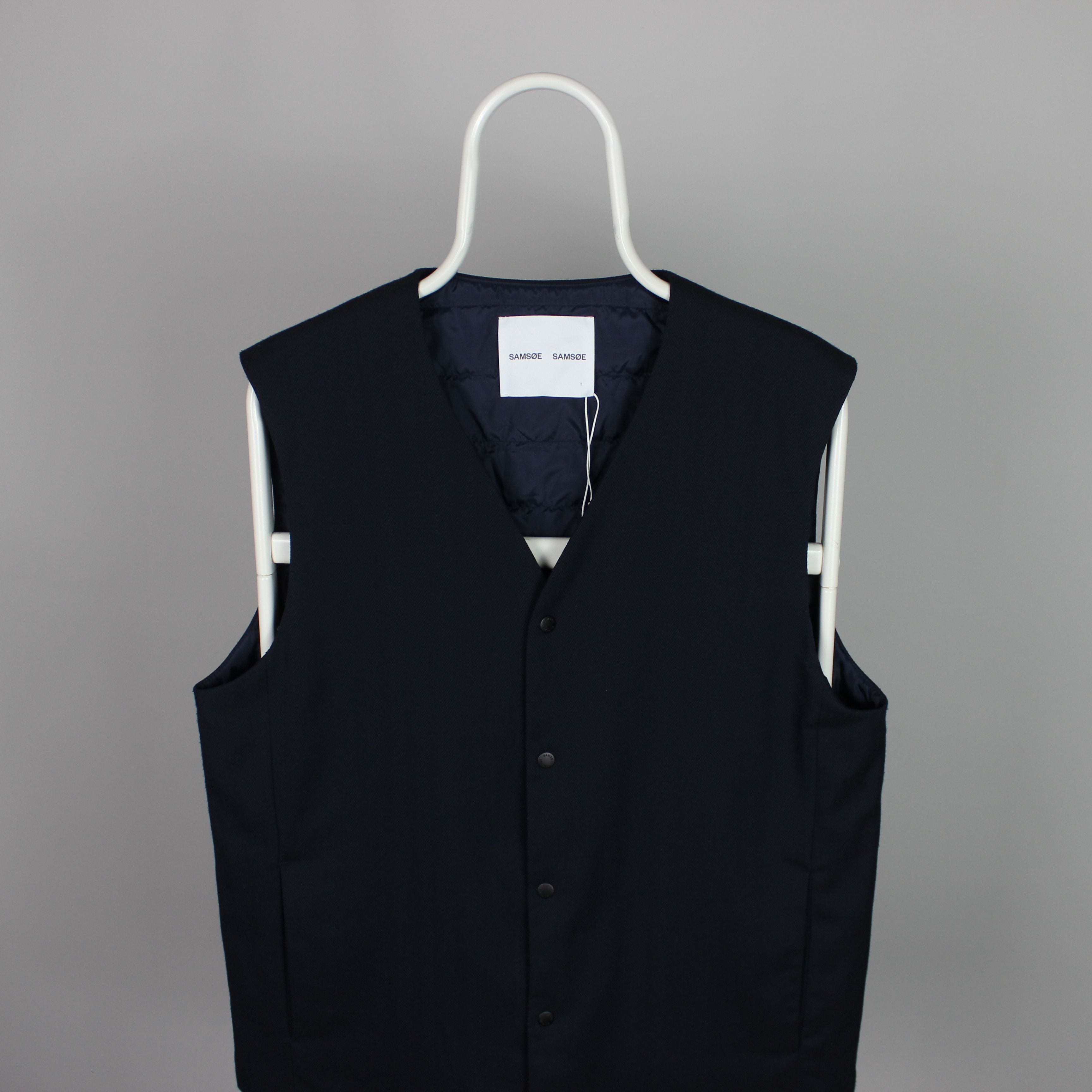 Samsoe Samsoe Samsoe Samsoe vest Monzan Waistcoat L Dark Sapphire Size US L / EU 52-54 / 3 - 3 Thumbnail