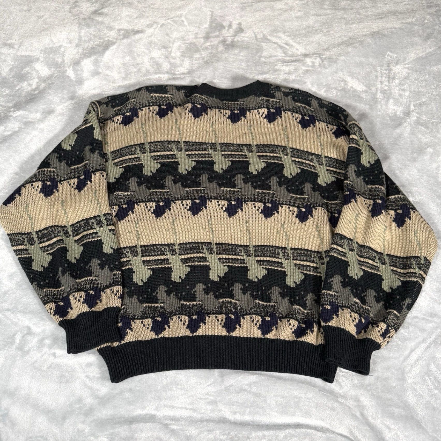 Vintage VINTAGE Generra Collection Sweater Mens XL Acrylic Striped Grandpa Style 90s Size US XL / EU 56 / 4 - 5 Thumbnail
