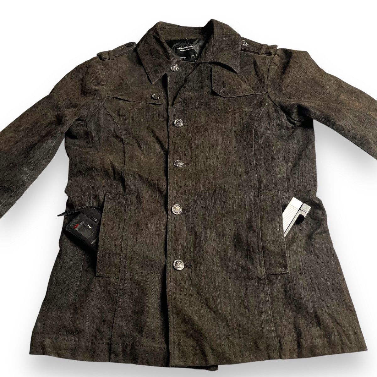 If Six Was Nine 🇯🇵 ROUSHATTE STANDARD GOTHIC MILITARY DENIM JACKET Size US L / EU 52-54 / 3 - 3 Thumbnail