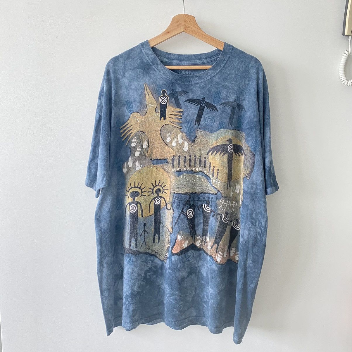 image of Faded The Mountain Fullprint Oversized Tie Dye Tee, Men's (Size 2XL)