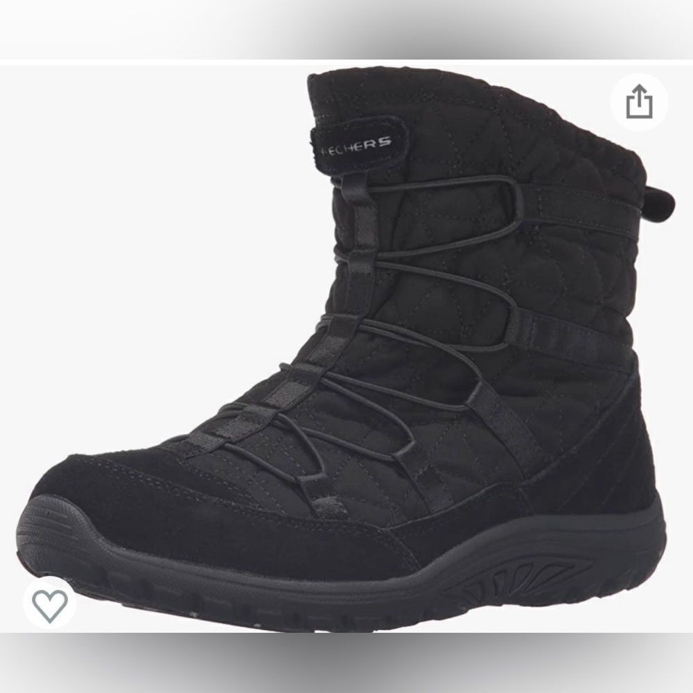 SKECHERS Skechers Black Reggae Fest Steady Quilted Bungee Ankle Boot Size US 6.5 / IT 36.5 - 1 Thumbnail