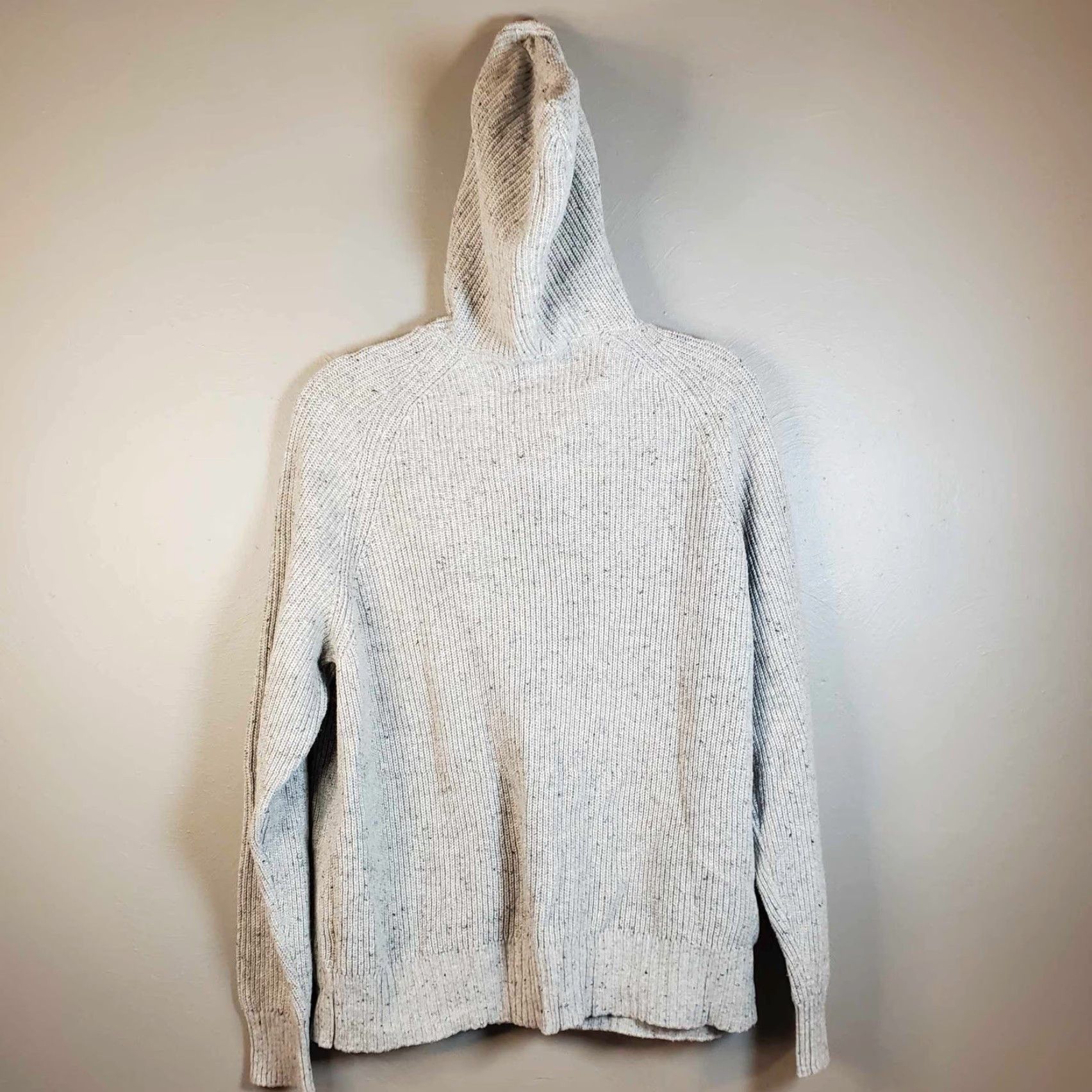 American Eagle Outfitters VINTAGE American Eagle Hoodie Ribbed Knit Grey S Womens Small Pullover Knit Summer 90s? Size S / US 4 / IT 40 - 6 Thumbnail