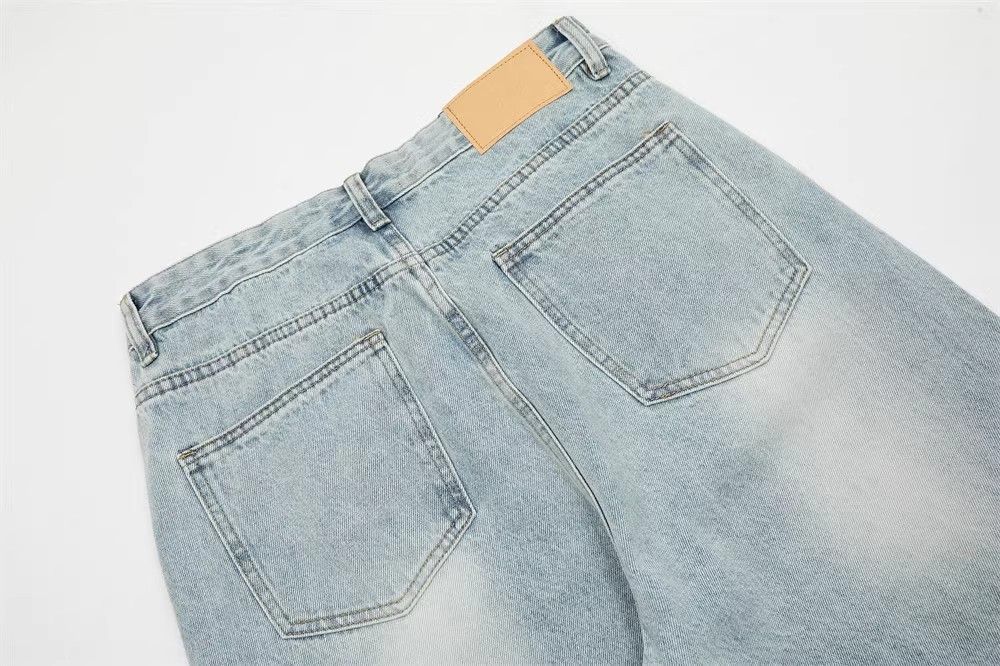 Japanese Brand × Jean Men's Street Straight Loose Washed Ripped Jeans Size US 32 / EU 48 - 4 Thumbnail