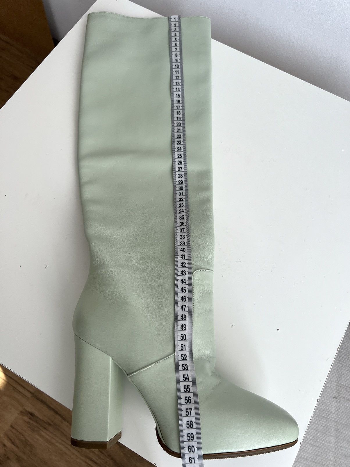 Dries Van Noten 🔥F/W20 Dries Van Noten Knee High Mint Calf Leather Boots Size US 9 / IT 39 - 23 Thumbnail