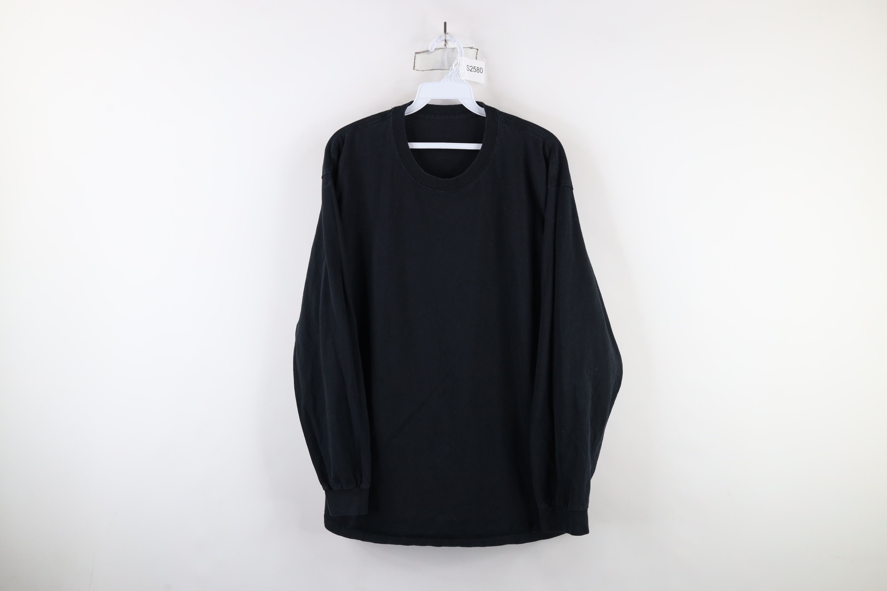 Vintage Vintage 90s Streetwear Long Sleeve T-Shirt Black Cotton Size US L / EU 52-54 / 3 - 1 Thumbnail