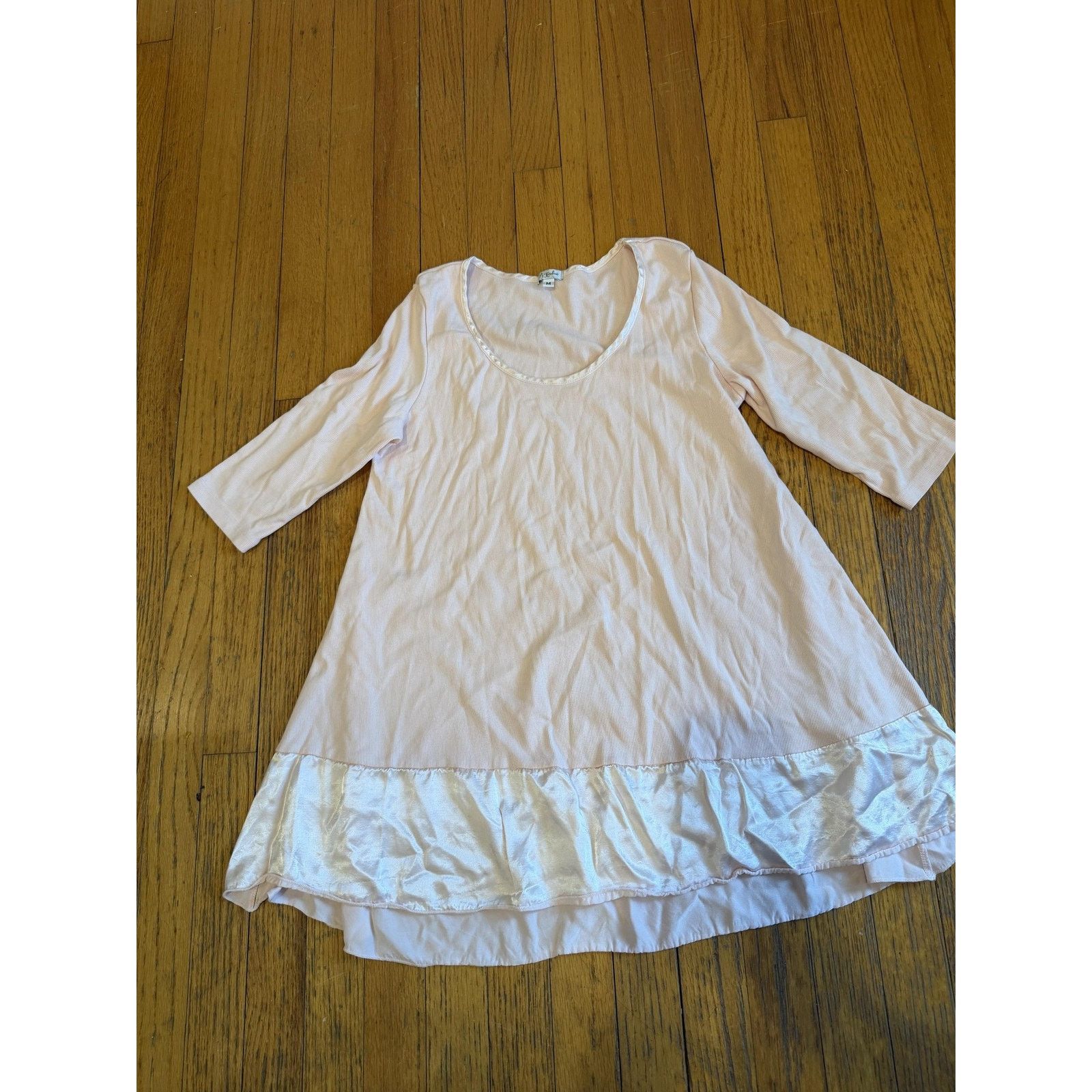 Other PJ Harlow Kiki Top Womens Medium Pink Satin Faille Trim USA Size ONE SIZE - 1 Thumbnail