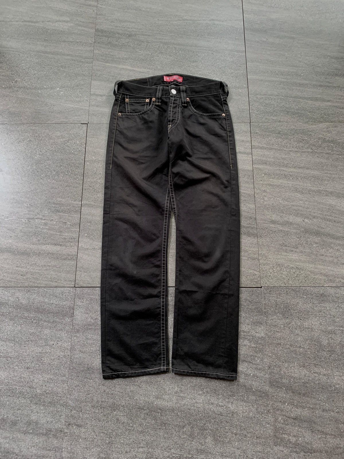 Junya Watanabe × Levi's FREE TAX! Contrast Stitching Straight Denim Jeans Size US 31 - 2 Thumbnail