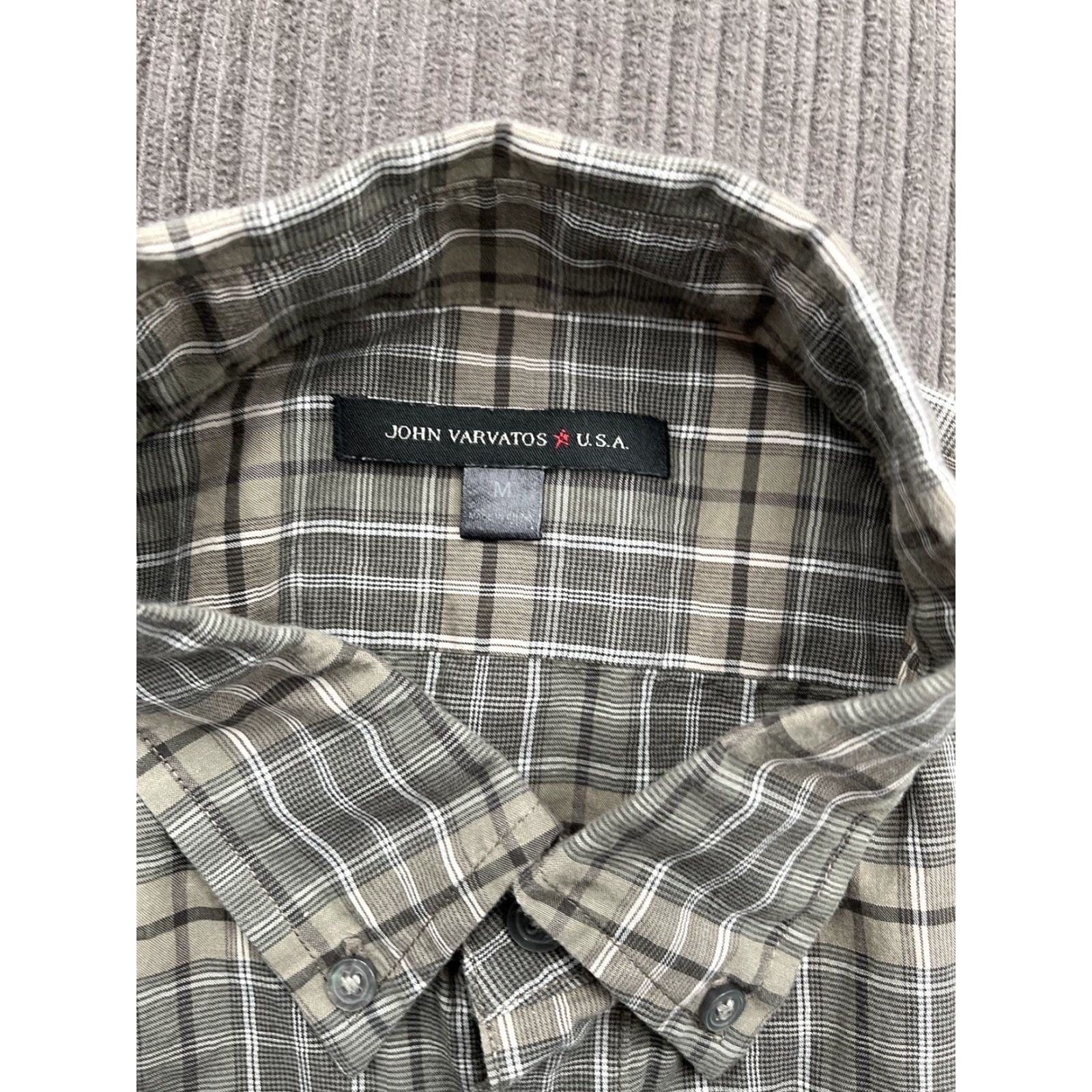 John Varvatos John Varvatos Men Plaid Shirt Size M Cotton Long Sleeve Button-Up Casual Shirt Size US M / EU 48-50 / 2 - 3 Thumbnail