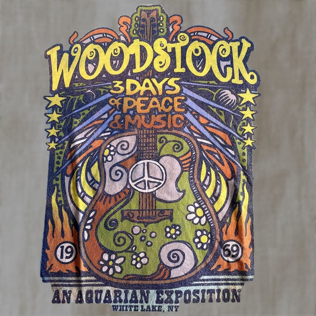 Liquid Blue VINTAGE Woodstock Shirt Mens M Tie-Dye 3 Days of Peace & Music Liquid Blue Graphic Tee Team Tee Mens Size US M / EU 48-50 / 2 - 1 Thumbnail