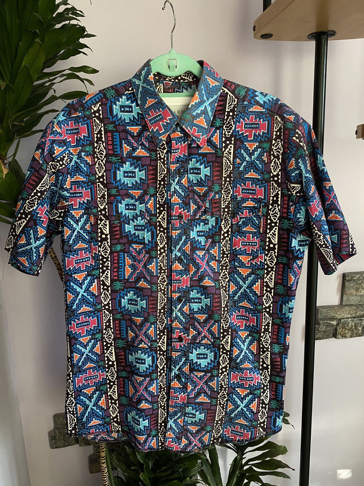 Cowboy Equipment Vintage Wrangler Western summer shirt Size US L / EU 52-54 / 3 - 8 Thumbnail