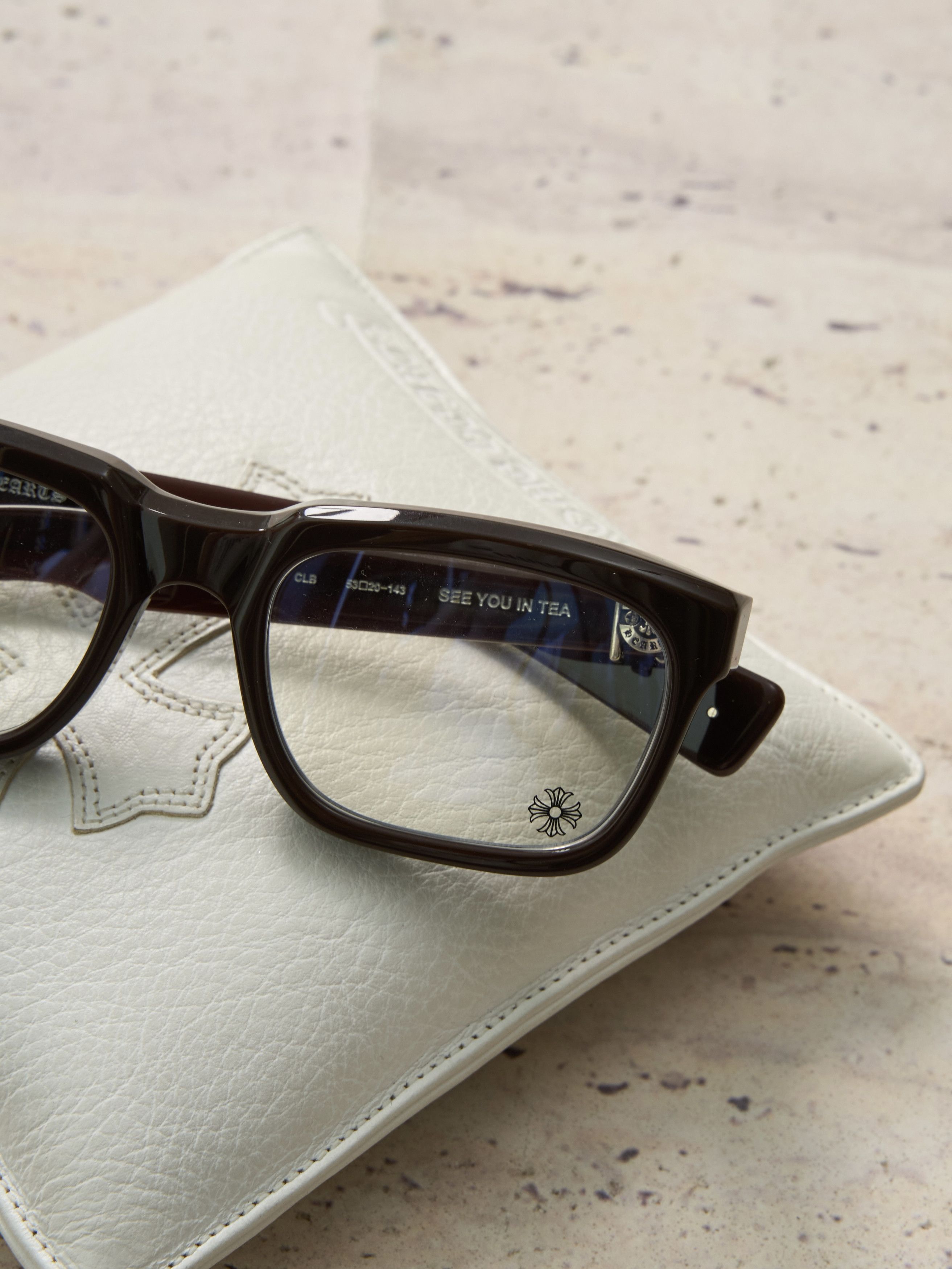 Chrome Hearts CHROME HEARTS SEE YOU IN TEA CLASSIC BROWN GLASSES Size ONE SIZE - 3 Thumbnail