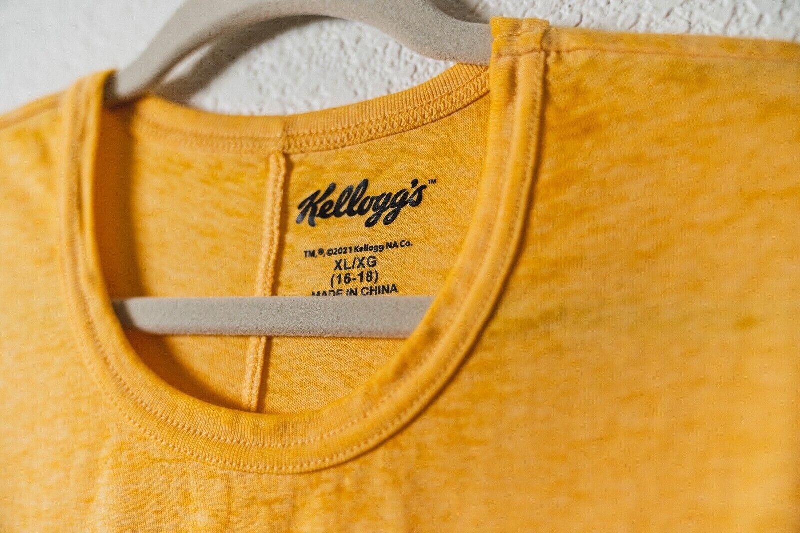 Designer RARE L'Eggo My Eggo Kellogs Waffles XL T-Shirt Top Size ONE SIZE - 3 Thumbnail