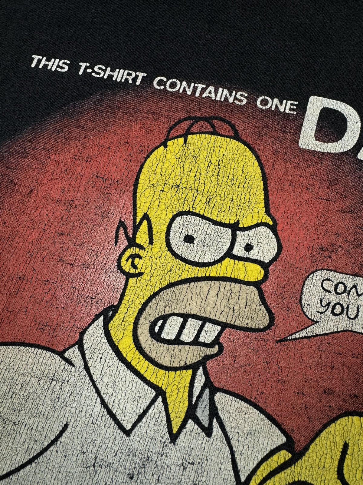 The Simpsons × Vintage 1998 Vintage Evil Homer Simpson Faded Black T-Shirt Size US L / EU 52-54 / 3 - 4 Thumbnail