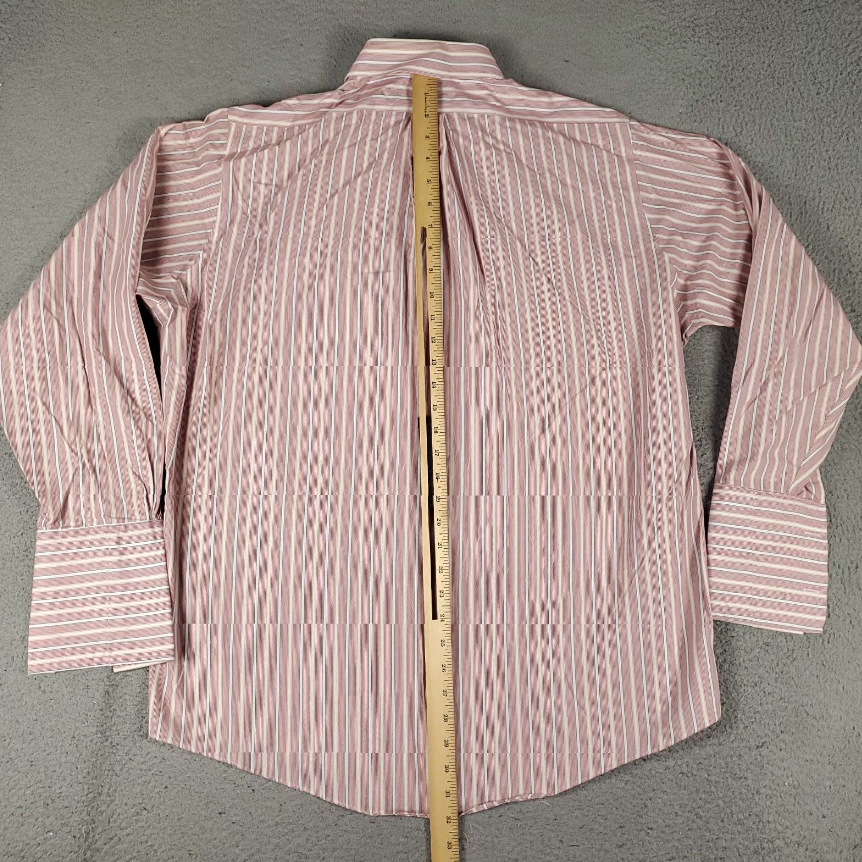 Brooks Brothers Brooks Brothers Dress Shirt Mens Size 16 Red Striped French Cuff Button Up Size 42R - 3 Thumbnail