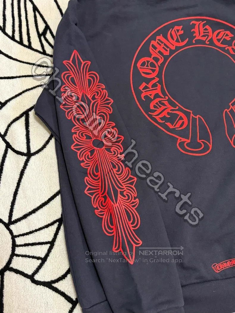 Chrome Hearts CHROME HEARTS Size M Dark blue red cross hooded sweater wit Size US M / EU 48-50 / 2 - 3 Thumbnail