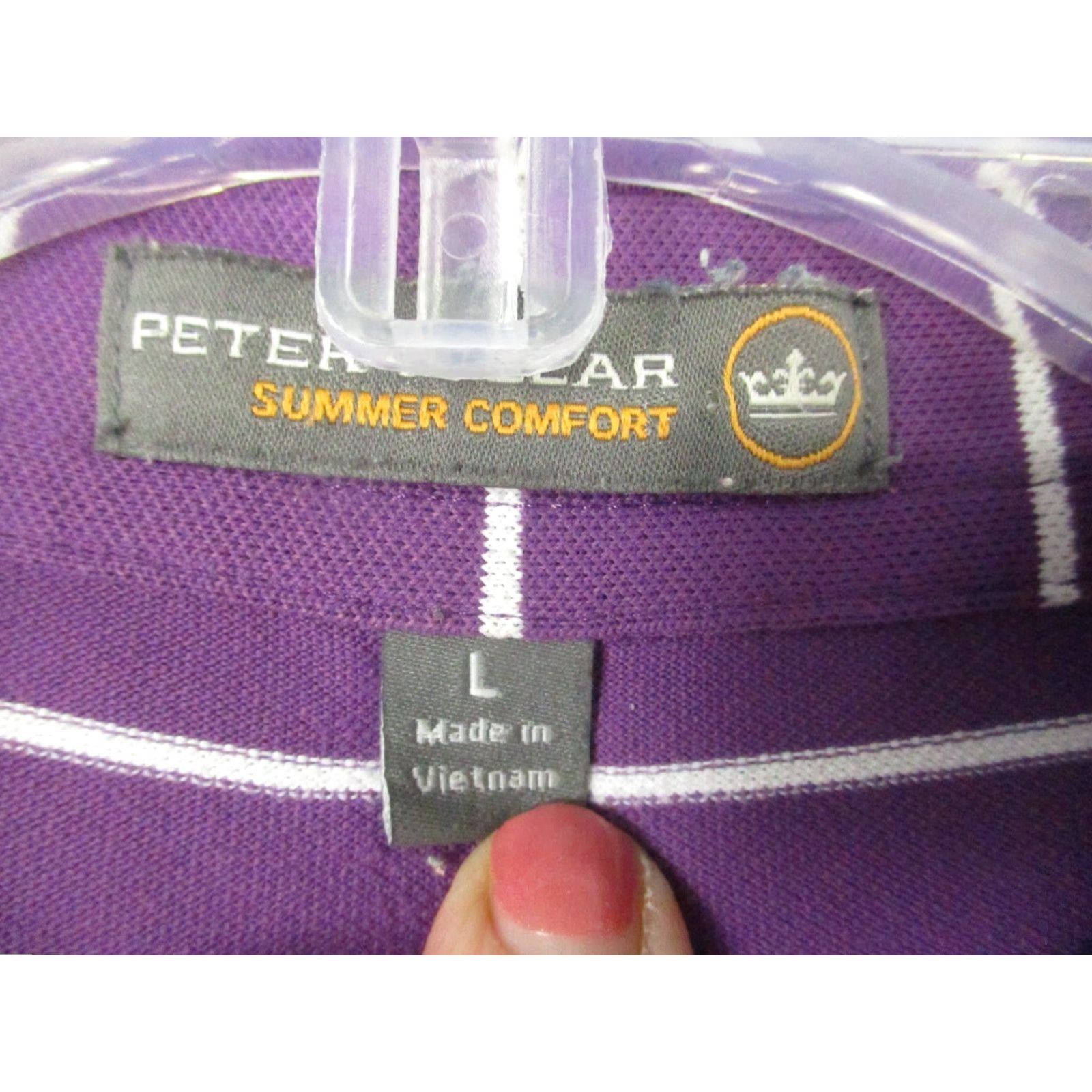Peter Millar Peter Millar Summer Comfort Golf Polo Shirt Large Purple Stripe Mens Shirt Polo Size US L / EU 52-54 / 3 - 4 Thumbnail