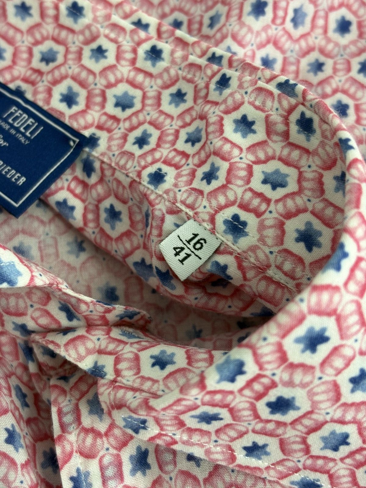 Fedeli Fedeli for Bongenie Grieder Luxury All Over Print Shirt Size US L / EU 52-54 / 3 - 6 Thumbnail