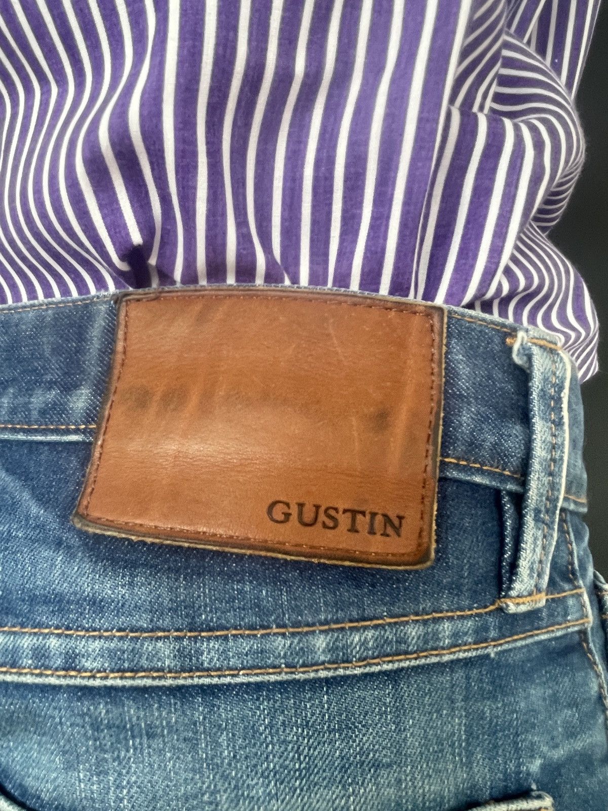 Gustin Gustin Selvedge Denim Jeans Natural Fade USA size 30 Size US 30 / EU 46 - 14 Thumbnail