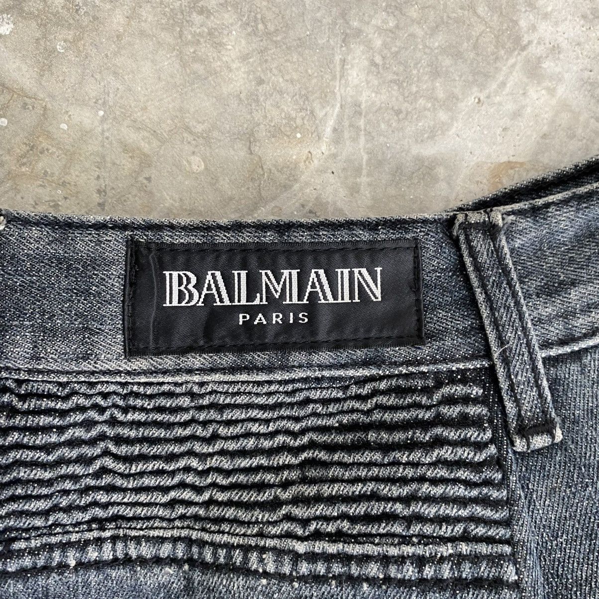 Balmain 2000’s Balmain Paris “Padded” Knee Biker Denim Jeans Size US 34 / EU 50 - 18 Thumbnail