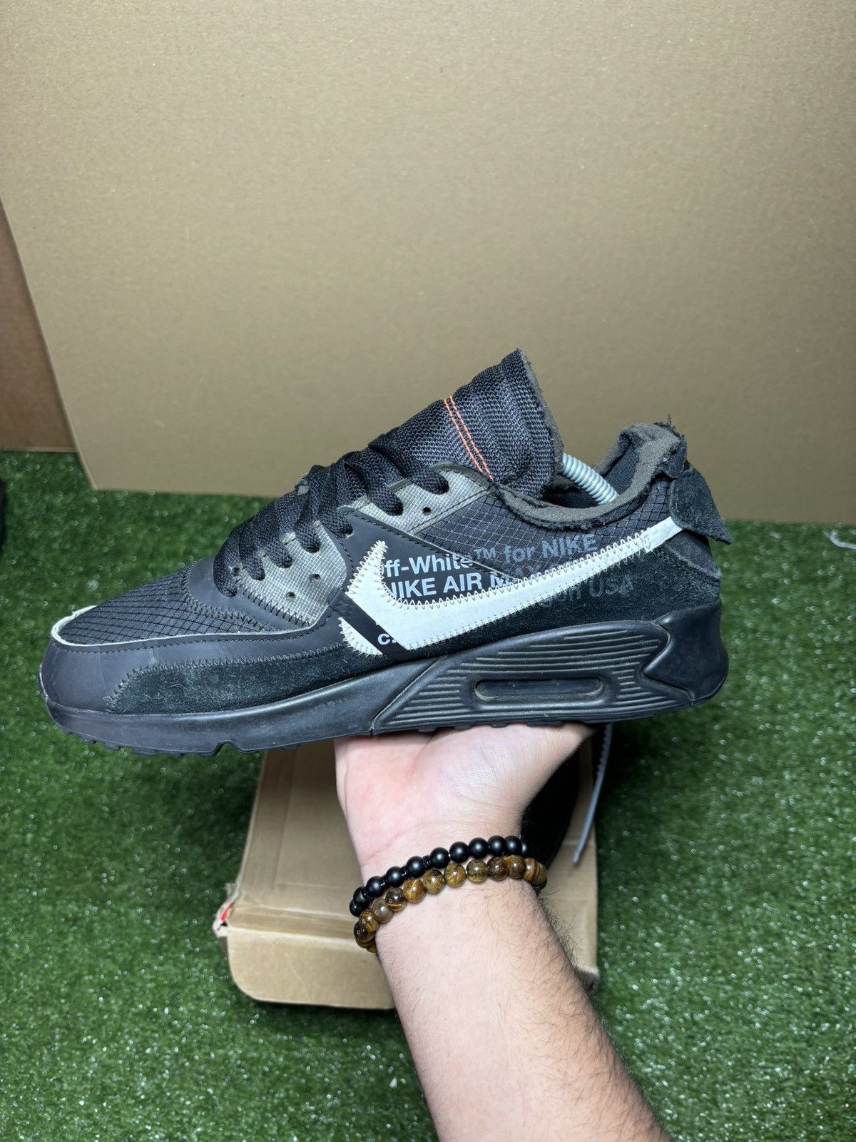 Off-White Nike air max 90 offwhite black Size US 10 / EU 43 - 7 Thumbnail
