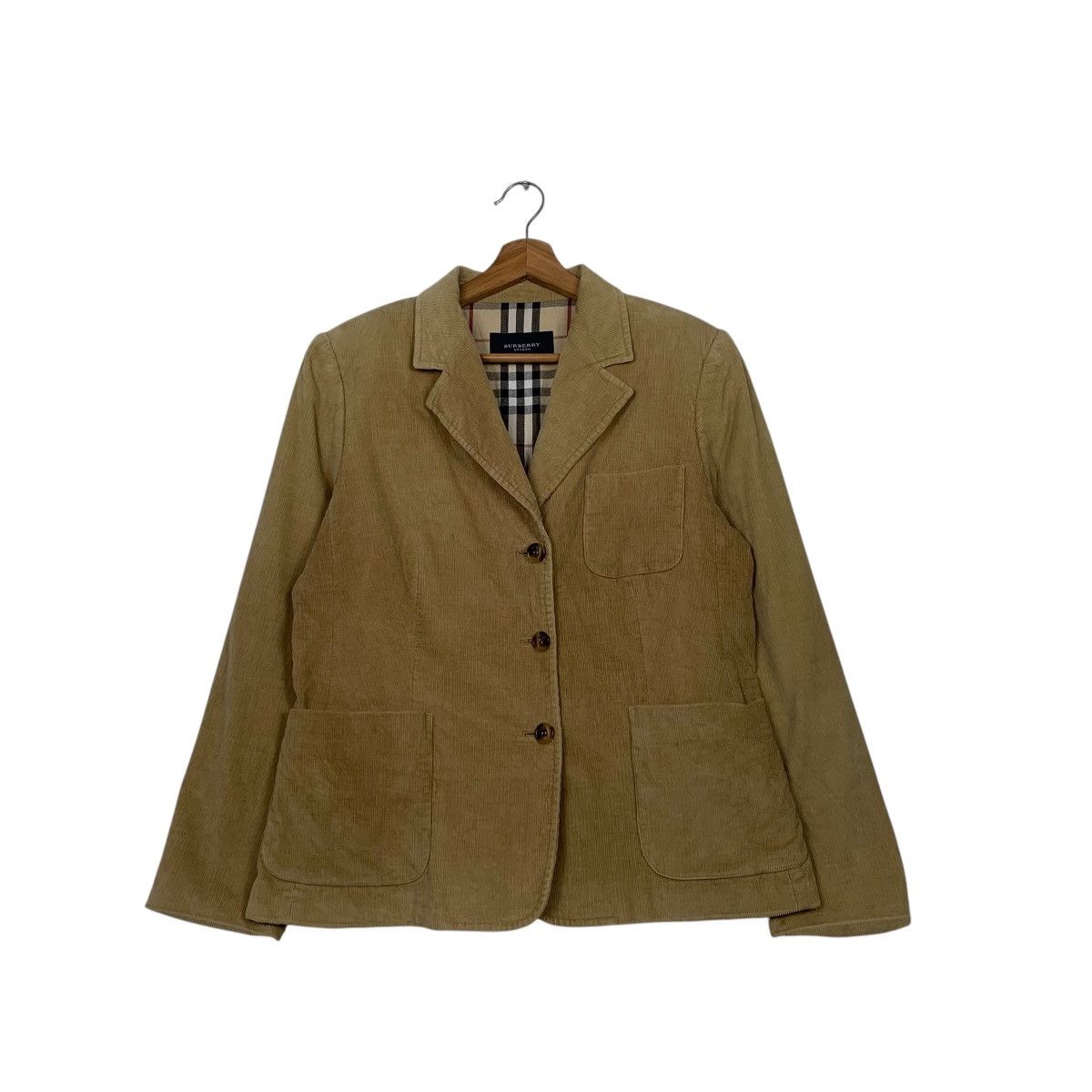 Burberry Burberry London Corduroy Nova Check Women Jacket Size M / US 6-8 / IT 42-44 - 1 Thumbnail