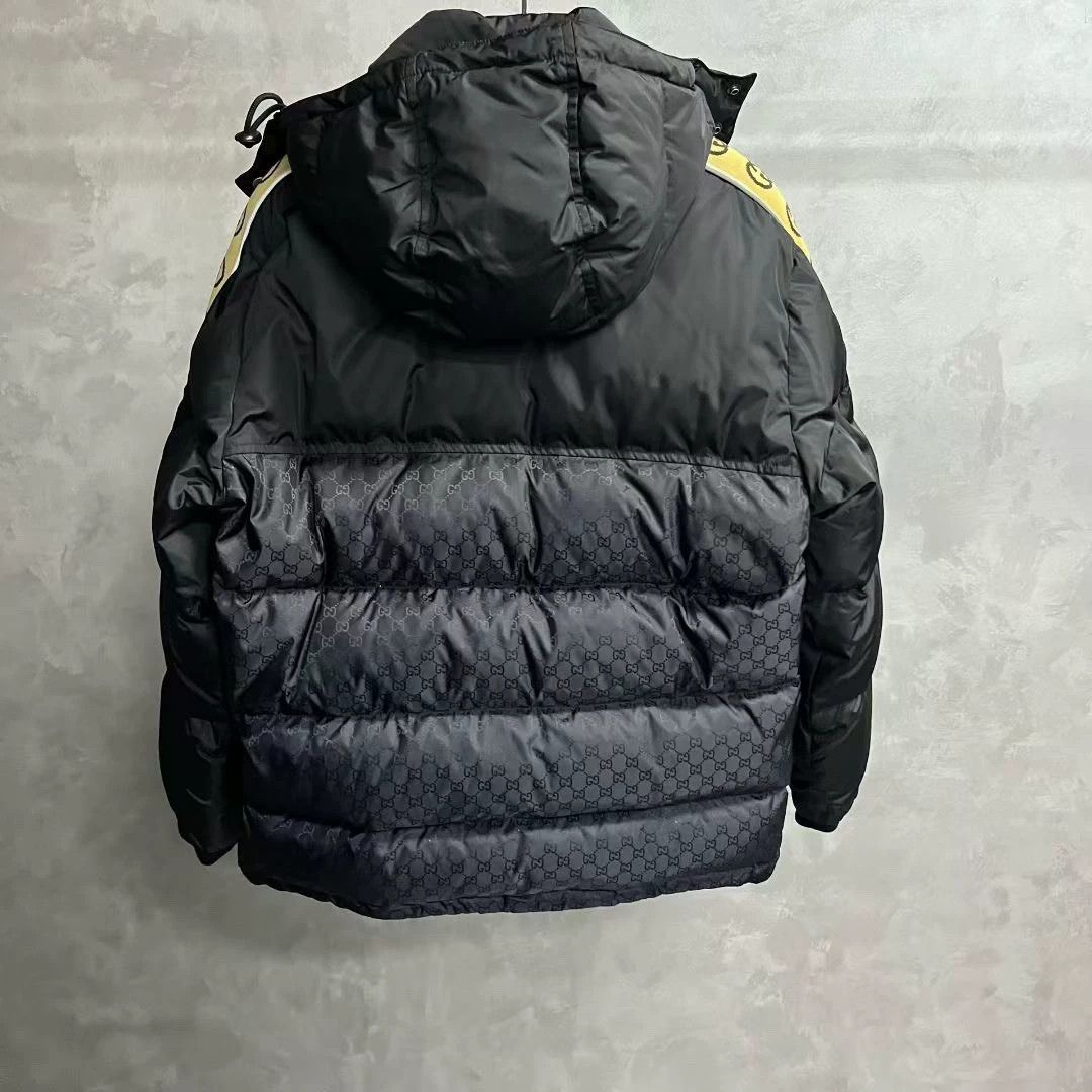 Gucci gucci black printed nylon hooded puffer jacket Size US M / EU 48-50 / 2 - 2 Thumbnail